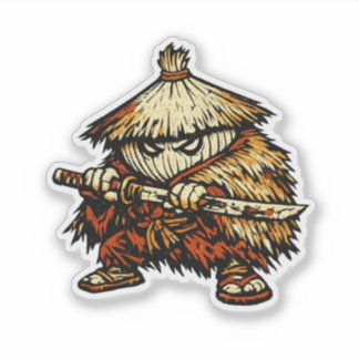 Sticker Hors-la-loi Oignon — Rigolo Légume Rônin Solitaire