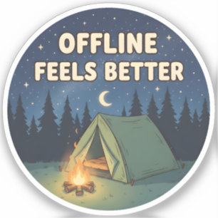 Sticker Hors ligne, c'est mieux