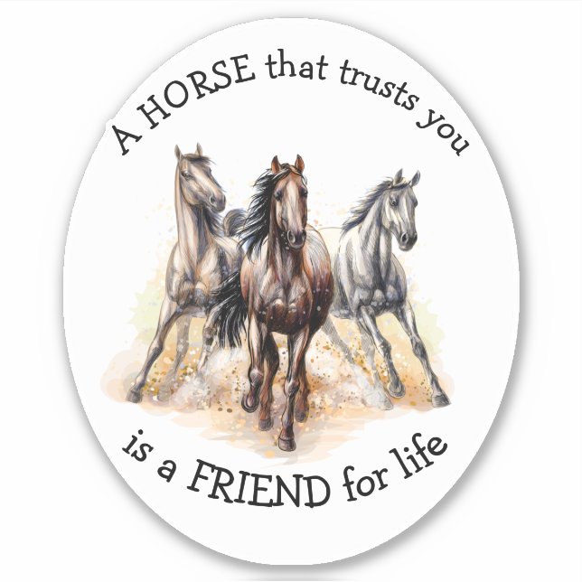 Sticker HORSE that Trust AMIEND for life Cote Award (Devant)