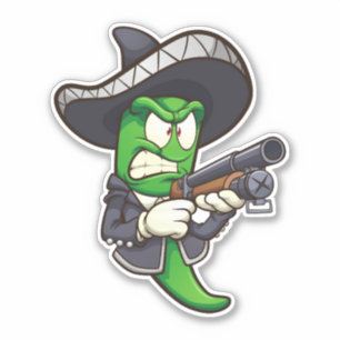 Sticker Hot Chilis - Mariachi vert