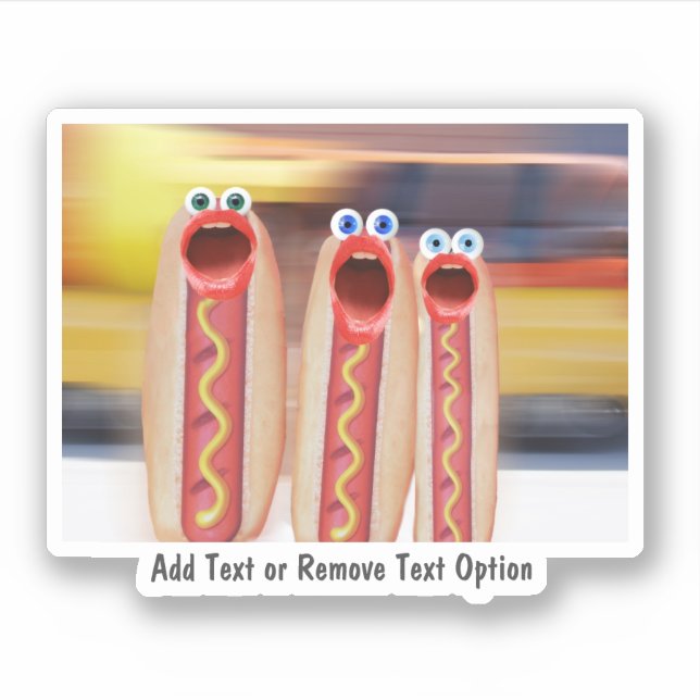 Sticker Hot Dogs Weenie People (Devant)