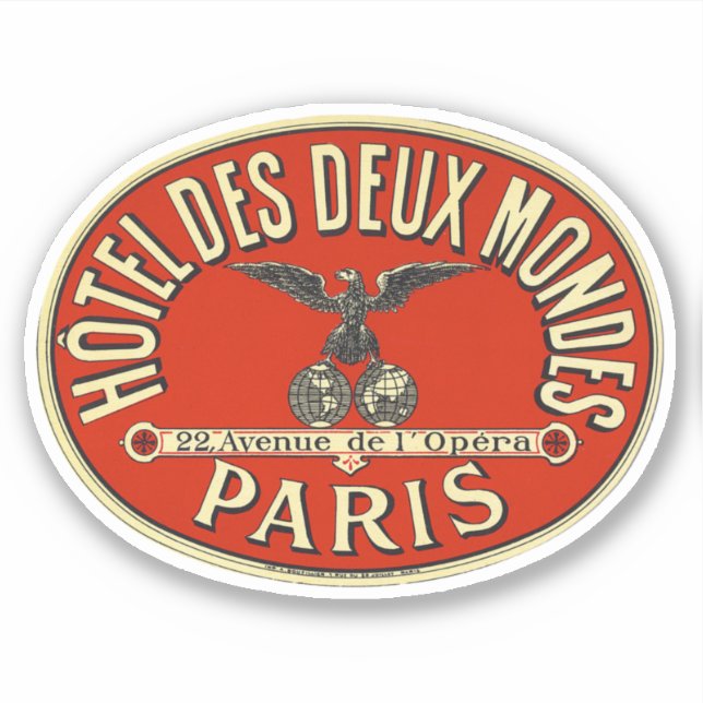 Sticker Hôtel deux mondes Paris (Devant)