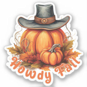 Sticker Howdy Fall - Vibes d'automne rustiques