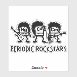 Sticker Humour de chimie des rockstars périodiques