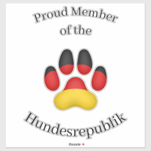 Sticker Hundesrepublik race allemande de chiens