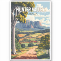 Hunter Valley Australia Travel Art Vintage