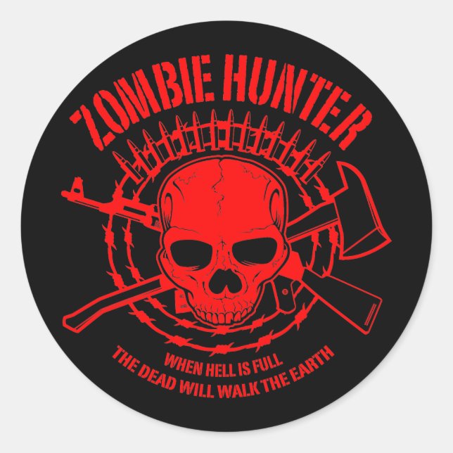 Sticker Hunter Zombie (Devant)