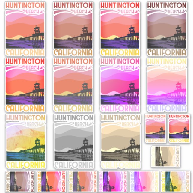 Sticker Huntington Beach Californie (Devant)