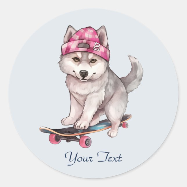 Sticker Husky Sibérien (Devant)