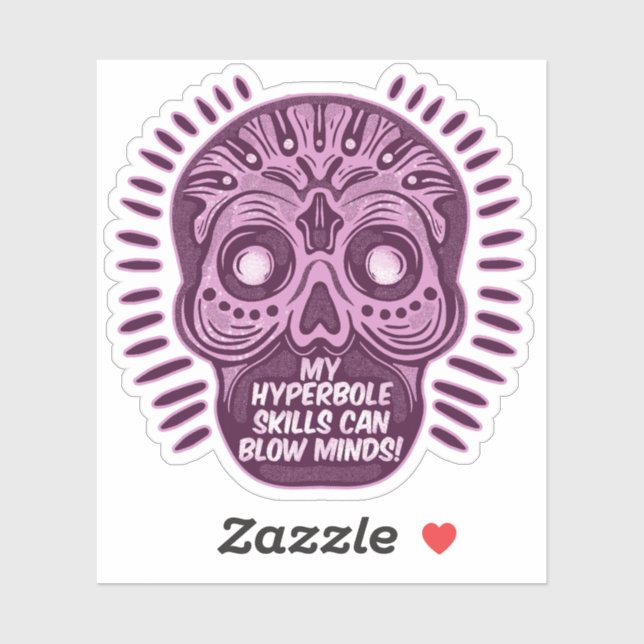 Sticker Hyperbole Funny ANGLAIS LANGUE (Feuille)