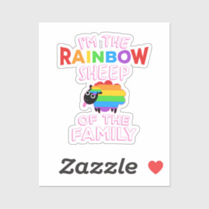 Sticker I_39_m Le Mouton Arc-En-Ciel De La Famille - LGBT 