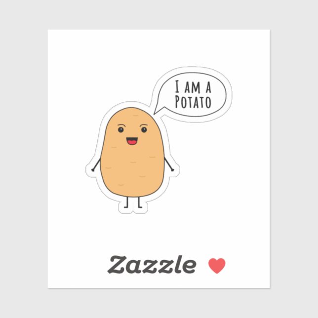 Sticker I a potato (Feuille)