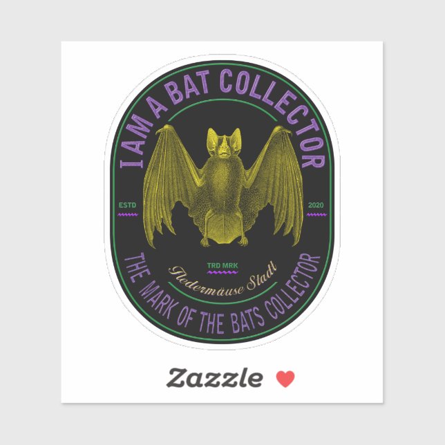 Sticker I am a bat collector (Feuille)