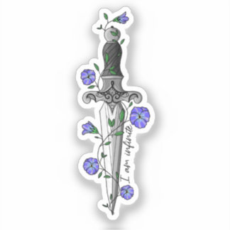 Sticker I am Infinite Fourth Wing dagger 