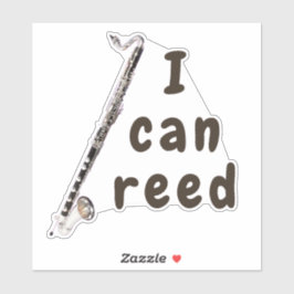 Sticker I Can Reed : Bass Clarinet