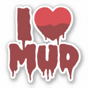 Sticker I Coeur (Amour) Boue