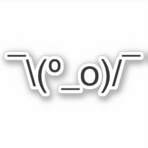 Sticker I Dunno LOL\\(º_o)/° Emoticon Japonais Kaomoji
