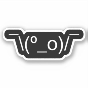 Sticker I Dunno LOL\\(º_o)/° Emoticon Japonais Kaomoji
