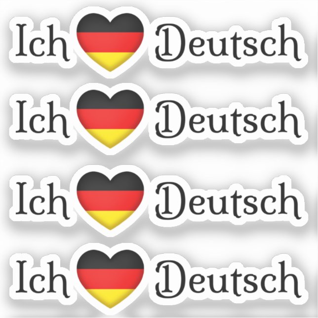 Sticker "I Heart German" Favori Language School Sujet (Recto)
