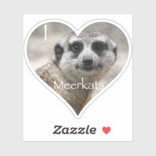 Sticker I Heart Meerkats