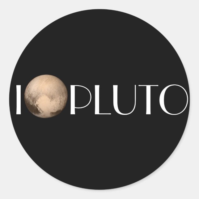 Sticker I Heart Pluto New Horizon (Devant)