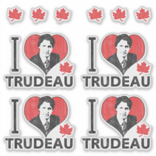 Sticker I Heart Trudeau Contour Cut Set