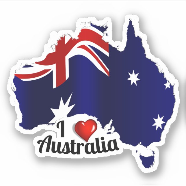 Sticker I Love Australia (Devant)