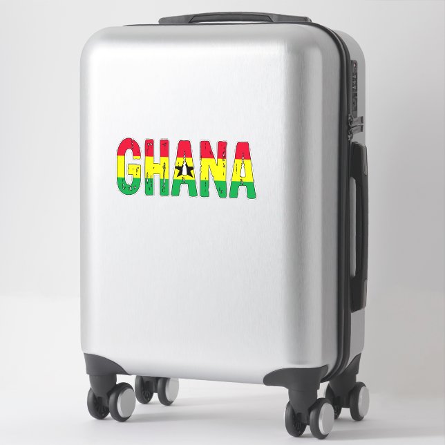 Sticker I love Ghana (Sur valise)