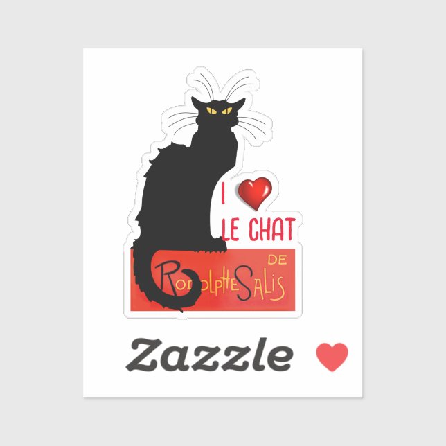 Sticker I Love Le Conversation Noir (Feuille)