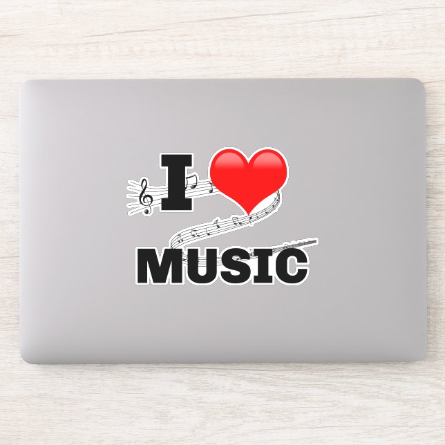 Sticker I Love Music (Ordinateur)