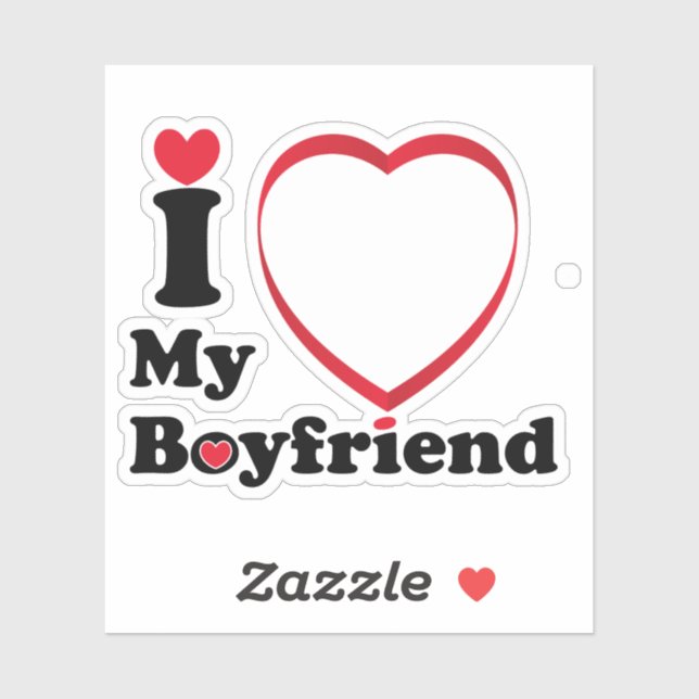 Sticker I Love My Boyfriend (Feuille)