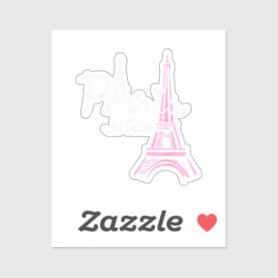 Sticker I Love Paris Tour Eiffel France Souvenir français