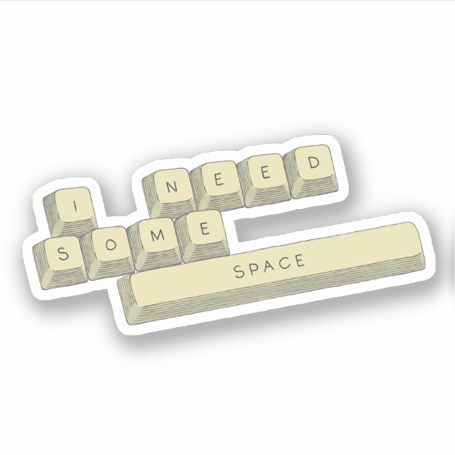 Sticker "I Need some Space" (Devant)