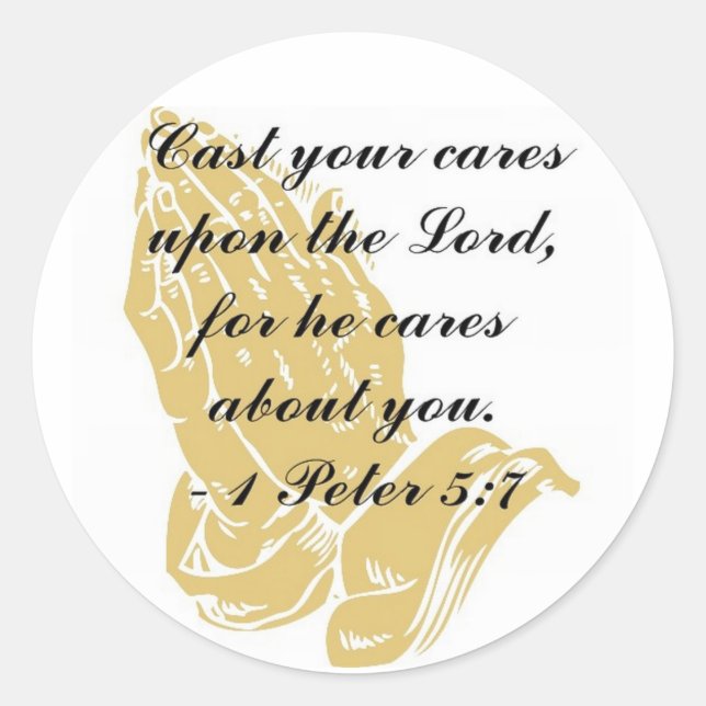 Sticker I Pierre 5:7 (Devant)
