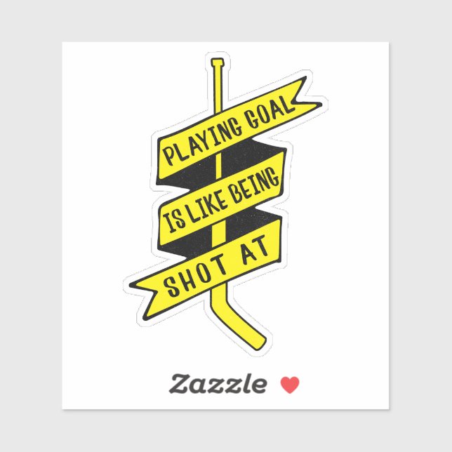 Sticker Ice Hockey Goalie Quote (Feuille)