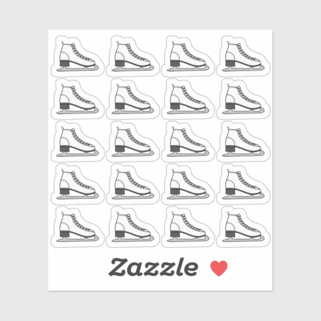Sticker Ice Skate Boots Figure Skating Ice Hockey Planner  (Feuille)