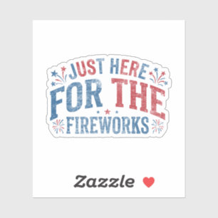 Sticker Ici juste pour les feux d'artifice Rétro Patriotiq