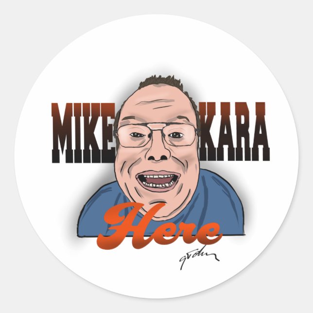 Sticker ici Mike Kara (Devant)