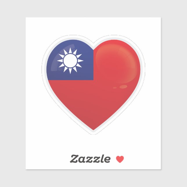 Sticker Icon Love Taiwan (Feuille)