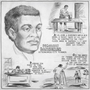 Sticker Icône de l'histoire noire : Benjamin Banneker, Sci