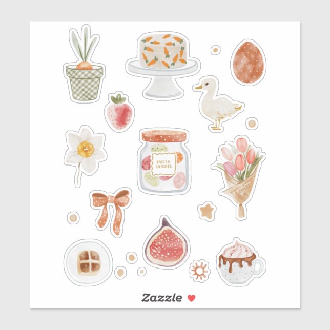 Sticker Icônes de Pâques (Feuille)