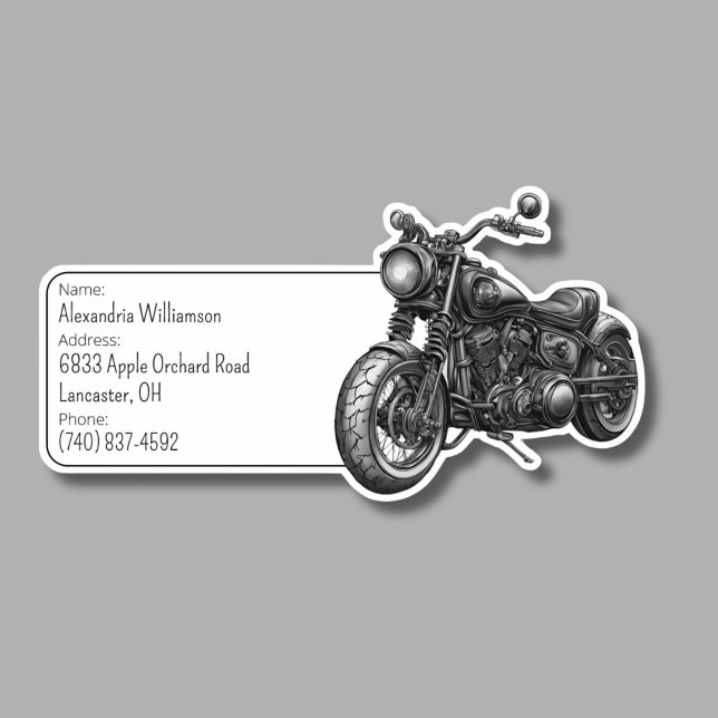 Sticker ID bagage moto (Créateur téléchargé)