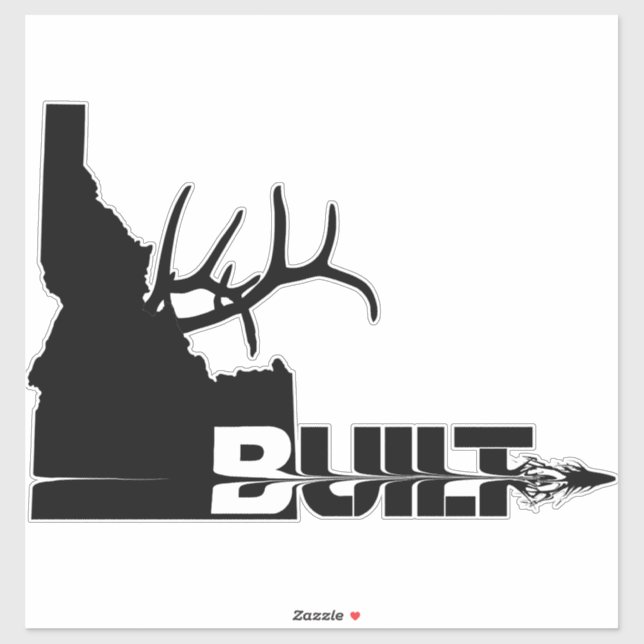 Sticker Idaho Construite Chasseur de Elc Vinyl Decal (Feuille)