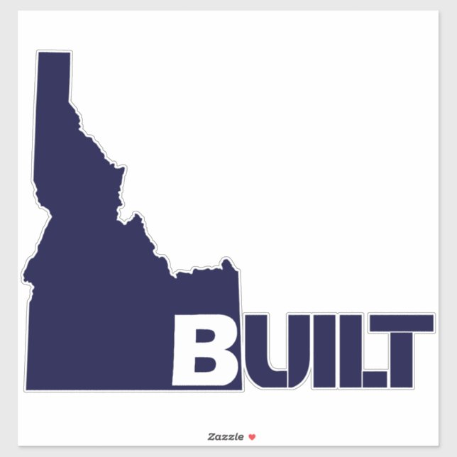 Sticker Idaho Construite en vinyle Decal Bleu foncé (Feuille)