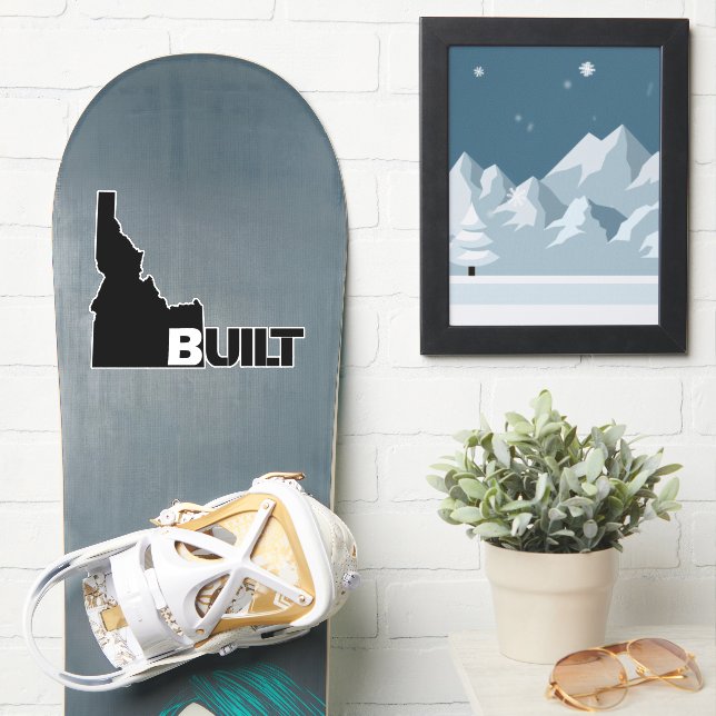Sticker Idaho Construite en vinyle noir (Snowboard)