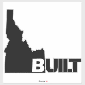 Sticker Idaho Construite noir Vinyl autodécal