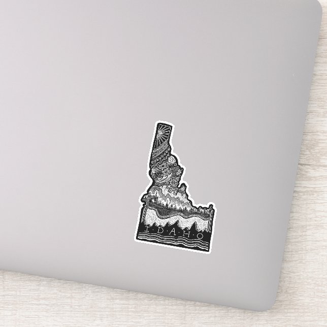 Sticker Idaho lineart (Détail)
