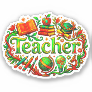 Sticker Idée Cadeau Félicité Rétro Remerciement Enseigna
