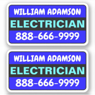 Sticker Idées de publicité pour les électriciens - Contact