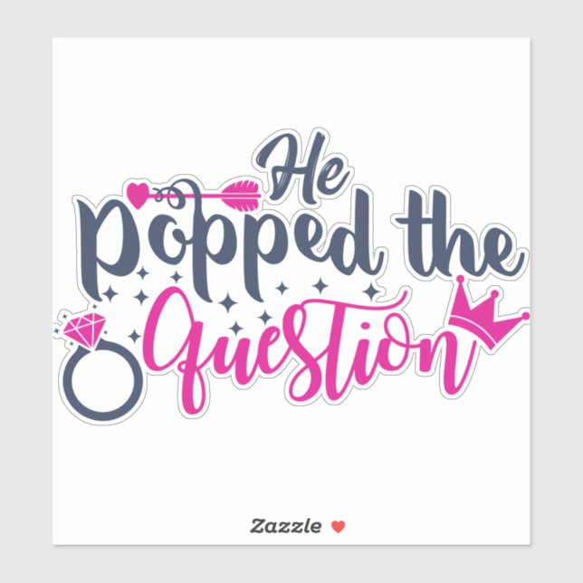 Sticker Il a posé la question (Feuille)